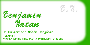 benjamin natan business card